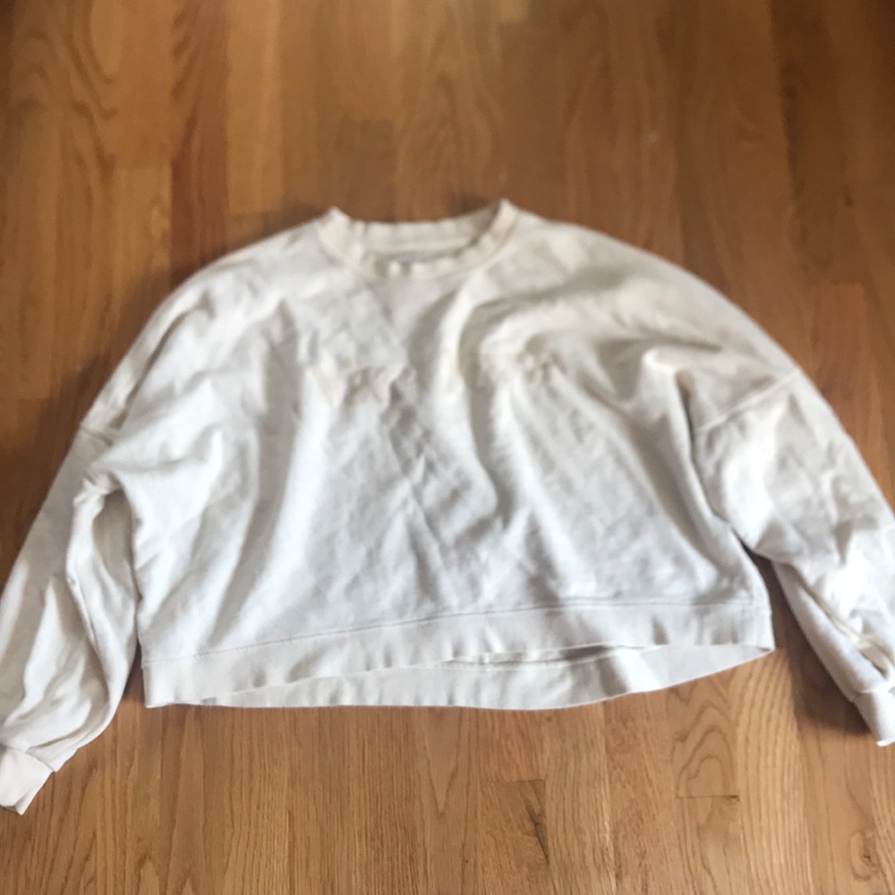 Cotton on light yellow cropped crew neck